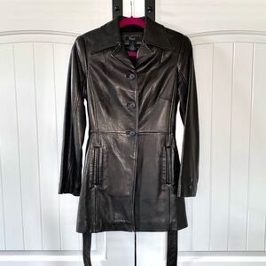 Genuine Lamb Skin Leather Coat